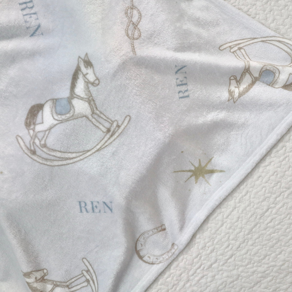 【予約商品】お名前入りブランケット MOKUBA  Blue