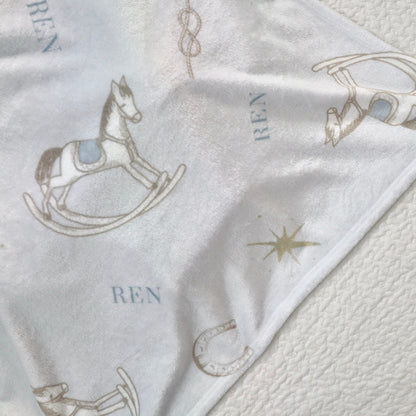 【予約商品】お名前入りブランケット MOKUBA  Blue