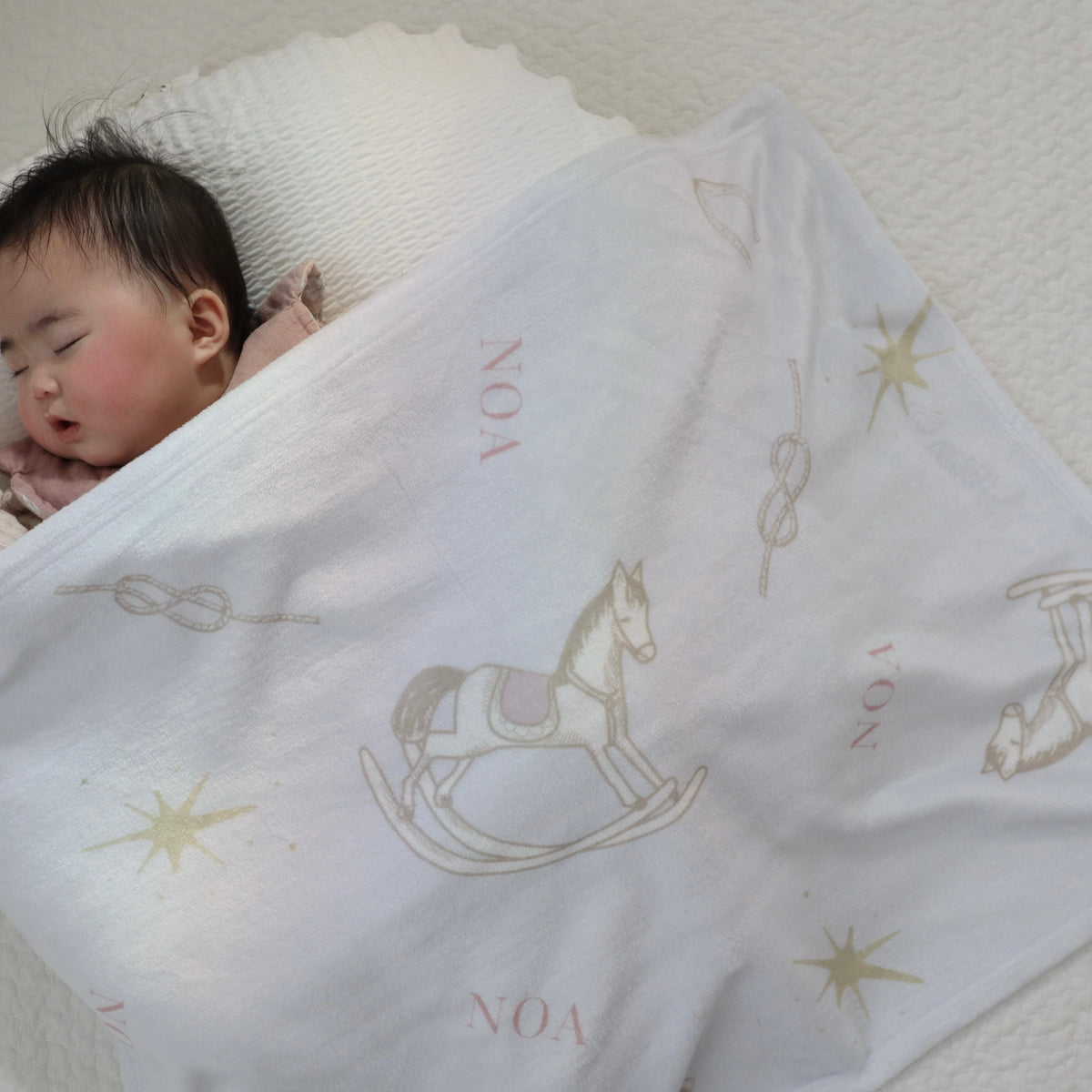 【予約商品】お名前入りブランケット MOKUBA Pink