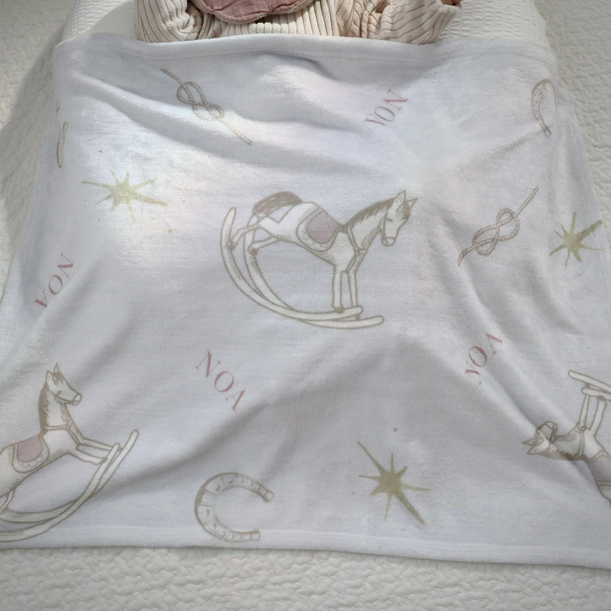 【予約商品】お名前入りブランケット MOKUBA Pink
