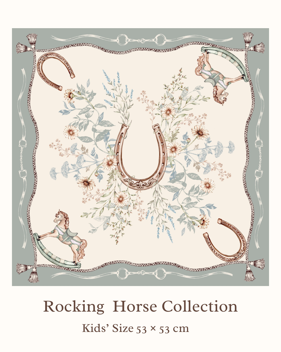 Rocking Horse 親子リンクスカーフ｜子ども 53×53cm