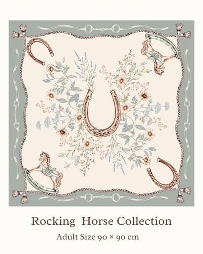 Rocking Horse 親子リンクスカーフ｜大人用 90×90cm
